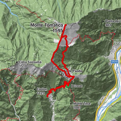 Itinerario per il Monte Tomatico 